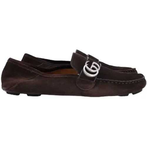Pre-owned Suede flats , male, Sizes: 8 1/2 UK - Gucci Vintage - Modalova
