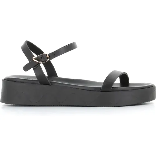Schwarze Leder Schnallen Sandalen , Damen, Größe: 38 EU - Ancient Greek Sandals - Modalova