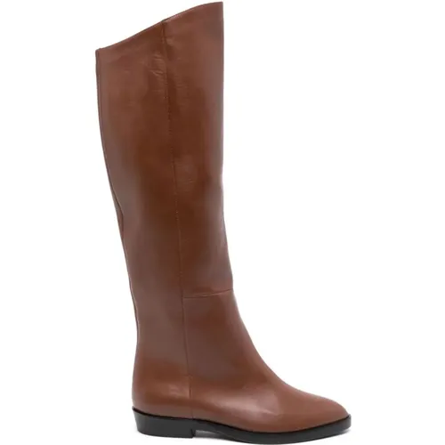 Calf Leather Knee-Length Boots , female, Sizes: 7 UK, 5 UK, 6 UK, 4 UK - Roberto Festa - Modalova