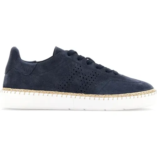 Blaue Sneakers Cooler Stil , Herren, Größe: 41 EU - Hogan - Modalova