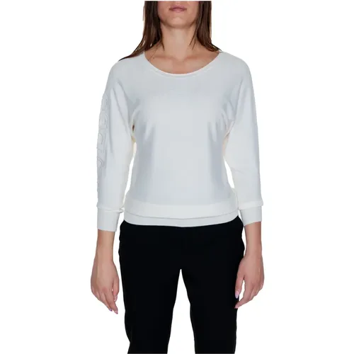 Bat Sleeve Logo Top Herbst/Winter Kollektion , Damen, Größe: L - Guess - Modalova