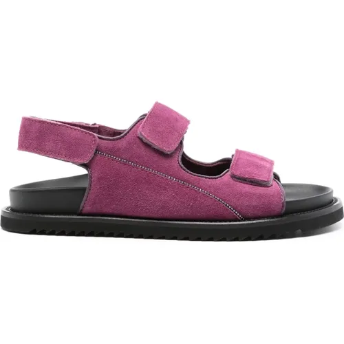 Double Strap Suede Sandals , female, Sizes: 5 UK, 4 UK, 5 1/2 UK - Doucal's - Modalova