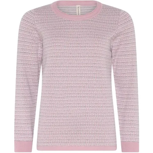 Jaquard O-Neck Pullover Bluse , Damen, Größe: S - Skovhuus - Modalova