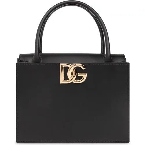 Leather handbag , female, Sizes: ONE SIZE - Dolce & Gabbana - Modalova