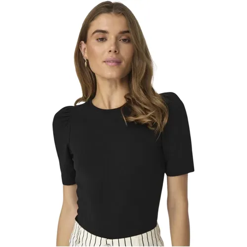 Live Love Pufftop T-Shirt , Damen, Größe: M - Only - Modalova