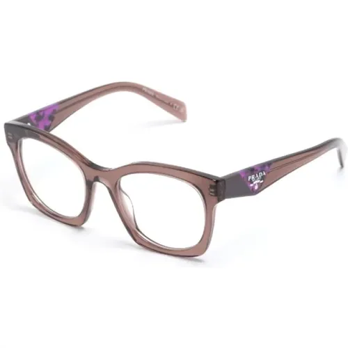 Braun/Havanna Optische Brille , Damen, Größe: 52 MM - Prada - Modalova