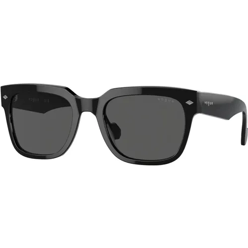 Stylische Sonnenbrille Schwarz , unisex, Größe: 54 MM - Vogue - Modalova