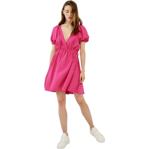 Rosa Kleid mit Radrock , Damen, Größe: 4XS - Silvian Heach - Modalova