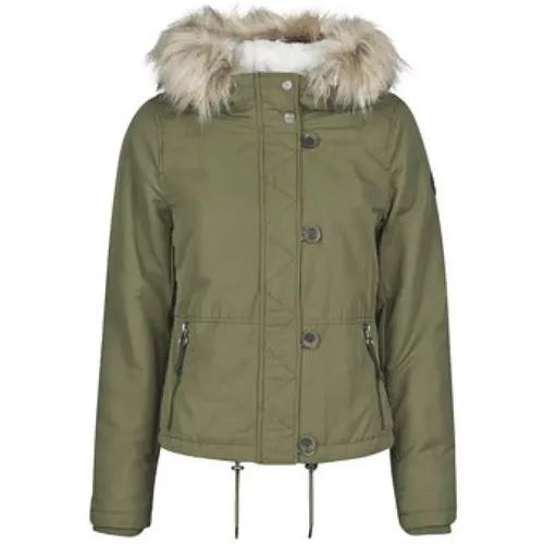 Damen Parka in Khaki , Damen, Größe: S - Only - Modalova