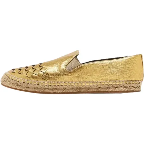 Pre-owned Leather flats , female, Sizes: 3 UK - Bottega Veneta Vintage - Modalova