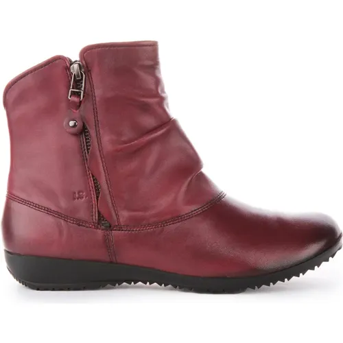 Burgundy Leather Ankle Boots Women , female, Sizes: 6 UK - Josef Seibel - Modalova