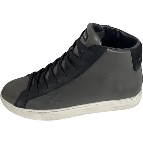 Essential High Men`s Sneaker Dark Grey , male, Sizes: 10 UK, 9 UK - Crime London - Modalova