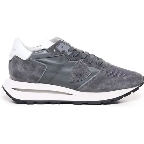 Charcoal Sneakers with Memory Foam Insole , male, Sizes: 11 UK, 9 UK, 10 UK, 8 UK - Philippe Model - Modalova