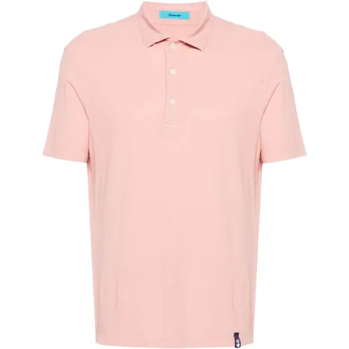 Peach Polo Shirt , Herren, Größe: L - Drumohr - Modalova