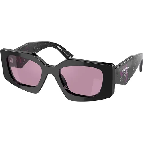 Stilvolle Sonnenbrille mit dunkelvioletten Gläsern - Prada - Modalova