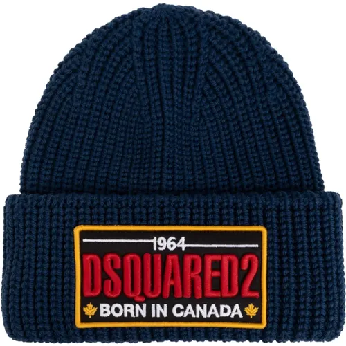 Cap with logo , male, Sizes: ONE SIZE - Dsquared2 - Modalova