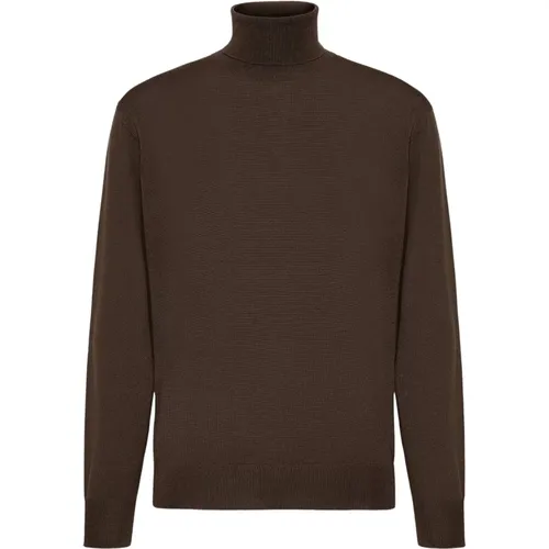 Merinowolle Polokragen Pullover , Herren, Größe: S - Boggi Milano - Modalova