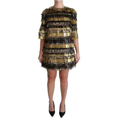 Leopard Shift Mini Kleid - Dolce & Gabbana - Modalova