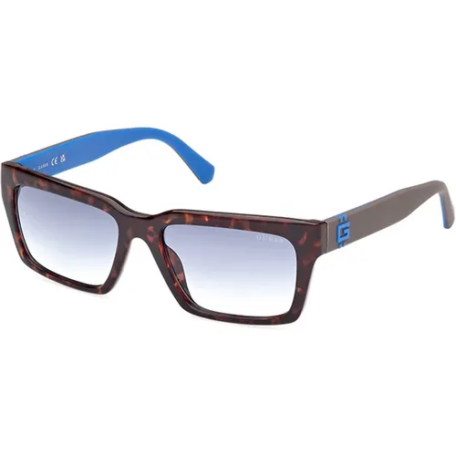 Stilvolle Sonnenbrille mit blauer Verlaufslinse,Schwarze Sonnenbrille mit Verlaufslinse - Guess - Modalova