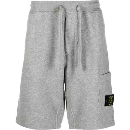 Grey Shorts for Men Ss24 , male, Sizes: L, XL - Stone Island - Modalova