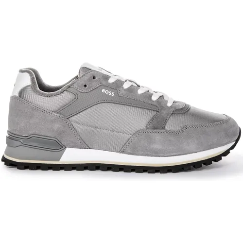 Parkour Runner Grey Men Low Top , male, Sizes: 12 UK, 8 UK, 7 UK, 11 UK, 10 UK, 9 UK - Boss - Modalova