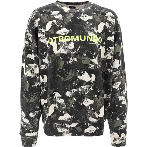 Sweatshirt with Printed Detail , male, Sizes: S, L - Marcelo Burlon - Modalova