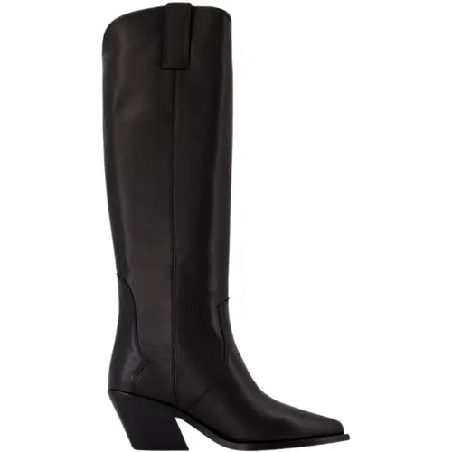 Leather High Boots - Tall Tania , female, Sizes: 3 UK - Anine Bing - Modalova