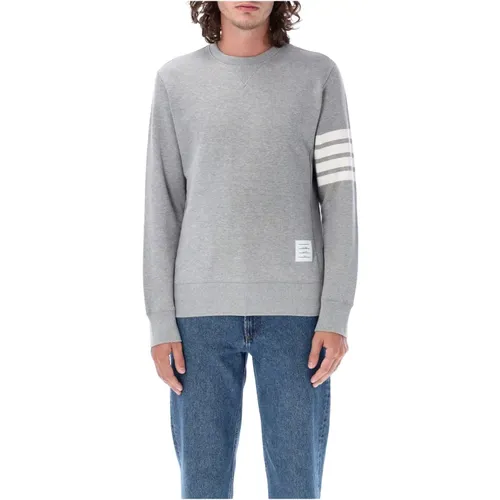 Classic Crew Neck Fleece Sweater , male, Sizes: 2XL, L, XL, S, M - Thom Browne - Modalova