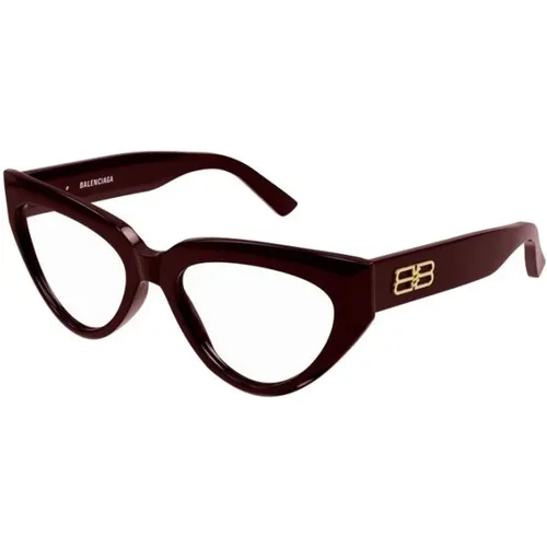 Red Frame Stylish Glasses , female, Sizes: 53 MM - Balenciaga - Modalova