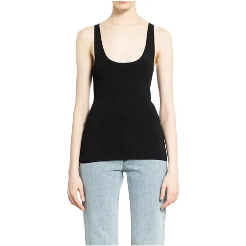 Schwarzes Strick Tanktop , Damen, Größe: L - TotêMe - Modalova