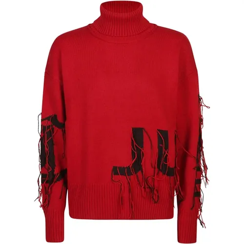 Roter Damen Sweatshirt Aw24 , Damen, Größe: 2XS - Just Cavalli - Modalova