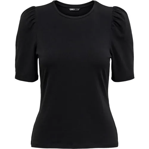 Schwarzes Damen T-Shirt , Damen, Größe: L - Only - Modalova