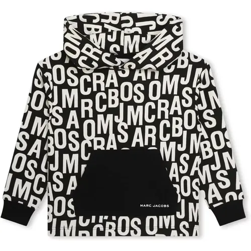 Logo-Print Schwarzer Pullover Hoodie - Marc Jacobs - Modalova