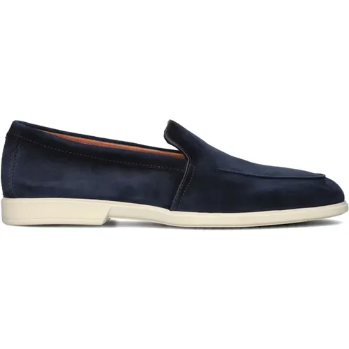 Wildleder Slip-Ons Malibu Stil , Herren, Größe: 43 EU - Santoni - Modalova