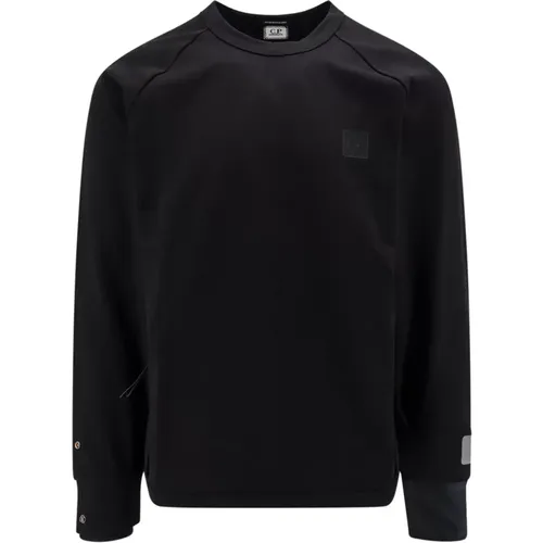 Crew-neck Sweatshirt with Nylon Inserts , male, Sizes: S, L - C.P. Company - Modalova