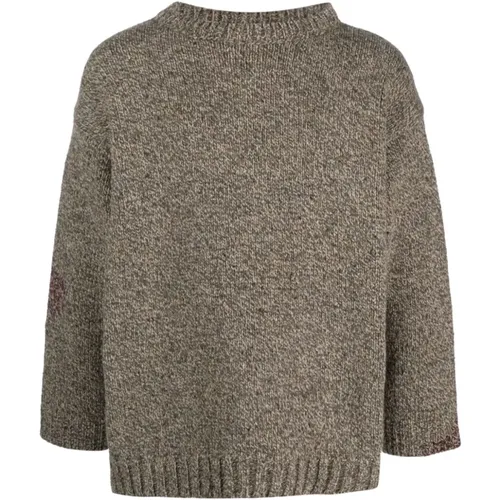 Chunky Knit Sweater with Mended Detail , male, Sizes: L - Maison Margiela - Modalova