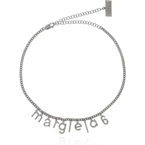 Necklace with logo , female, Sizes: ONE SIZE - MM6 Maison Margiela - Modalova