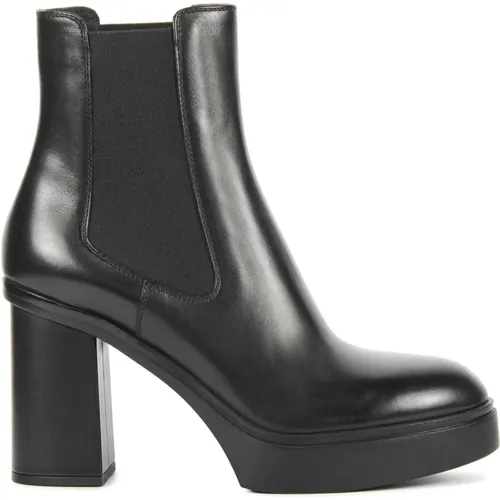 Schwarze Stiefeletten , Damen, Größe: 37 EU - Santoni - Modalova