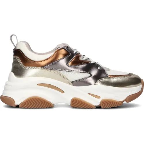 Bronze Mesh Low Top Sneakers , Damen, Größe: 34 EU - Steve Madden - Modalova