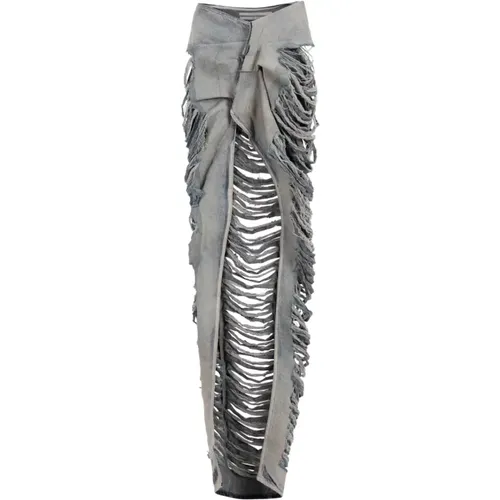 Shredded Edfu Skirt , female, Sizes: XS, 2XS - Rick Owens - Modalova