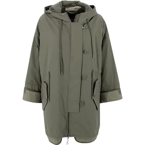 Reversible Hooded Parka in Technical Cotton , female, Sizes: 4XS - Max Mara Weekend - Modalova