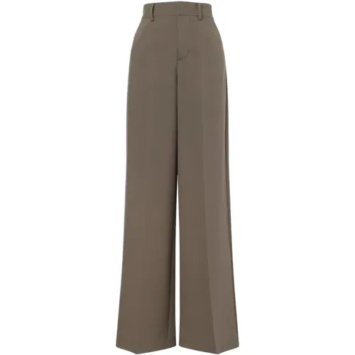 Khaki High-Waist Weite Beinhosen , Damen, Größe: XS - Philosophy di Lorenzo Serafini - Modalova