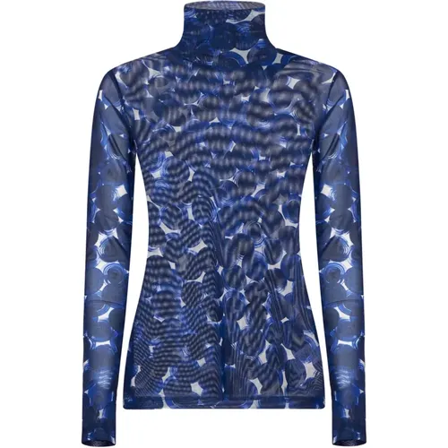 Abstract Print Turtleneck Sweater , female, Sizes: S, M, L, XS - Dries Van Noten - Modalova