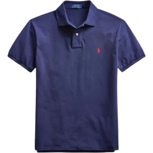 Blaues Slim Fit Mesh Polo Shirt - Ralph Lauren - Modalova