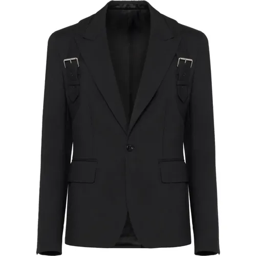 Wool Gabardine Harness Jacket in , male, Sizes: L, M - alexander mcqueen - Modalova