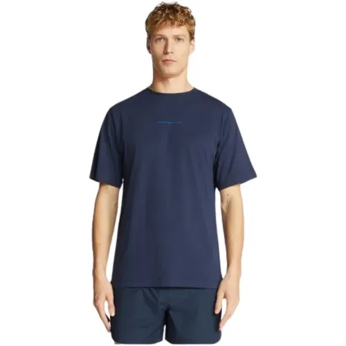 Organisches T-Shirt mit Rundhalsausschnitt und kurzen Ärmeln , Herren, Größe: S - North Sails - Modalova