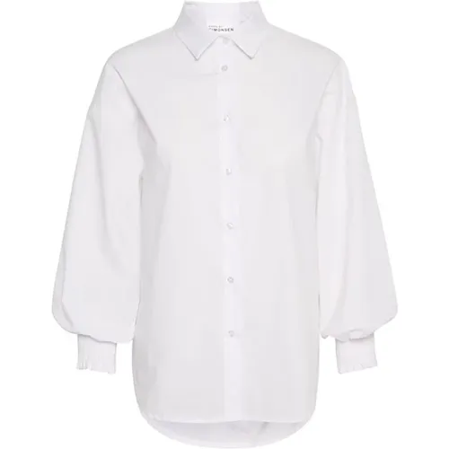 Feminine Shirt with Puff Sleeves and Smock Cuffs , female, Sizes: M/L - Karen by Simonsen - Modalova
