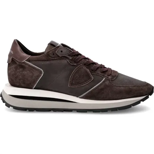 Sneakers Tropez Haute Running Men, Braun , Herren, Größe: 42 EU - Philippe Model - Modalova