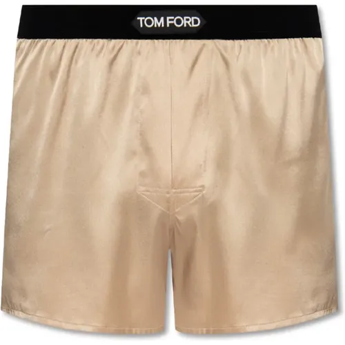 Seidenboxershorts mit Logo Tom Ford - Tom Ford - Modalova