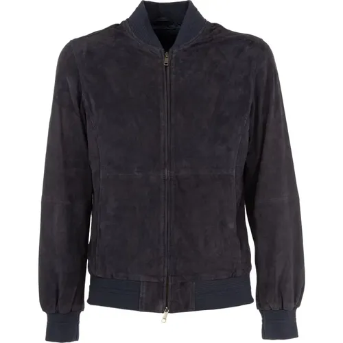 Elegant Suede Bomber Jacket , male, Sizes: M, S - Liu Jo - Modalova